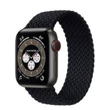 Load image into Gallery viewer, Braided Solo Loop For Apple Watch band 44mm 40mm 42mm 38mm Fabric Nylon Elastic Belt Bracelet iWatch Series 3 4 5 SE 6 Strap