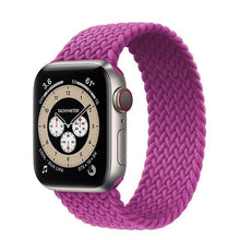 Load image into Gallery viewer, Braided Solo Loop For Apple Watch band 44mm 40mm 42mm 38mm Fabric Nylon Elastic Belt Bracelet iWatch Series 3 4 5 SE 6 Strap