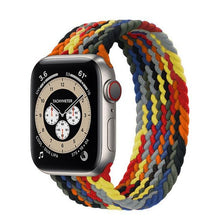 Load image into Gallery viewer, Braided Solo Loop For Apple Watch band 44mm 40mm 42mm 38mm Fabric Nylon Elastic Belt Bracelet iWatch Series 3 4 5 SE 6 Strap
