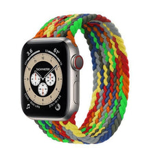 Load image into Gallery viewer, Braided Solo Loop For Apple Watch band 44mm 40mm 42mm 38mm Fabric Nylon Elastic Belt Bracelet iWatch Series 3 4 5 SE 6 Strap