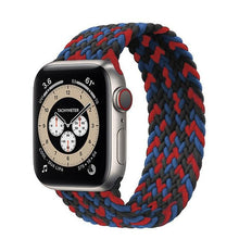 Load image into Gallery viewer, Braided Solo Loop For Apple Watch band 44mm 40mm 42mm 38mm Fabric Nylon Elastic Belt Bracelet iWatch Series 3 4 5 SE 6 Strap