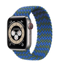 Load image into Gallery viewer, Braided Solo Loop For Apple Watch band 44mm 40mm 42mm 38mm Fabric Nylon Elastic Belt Bracelet iWatch Series 3 4 5 SE 6 Strap