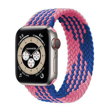 Load image into Gallery viewer, Braided Solo Loop For Apple Watch band 44mm 40mm 42mm 38mm Fabric Nylon Elastic Belt Bracelet iWatch Series 3 4 5 SE 6 Strap