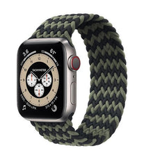 Load image into Gallery viewer, Braided Solo Loop For Apple Watch band 44mm 40mm 42mm 38mm Fabric Nylon Elastic Belt Bracelet iWatch Series 3 4 5 SE 6 Strap