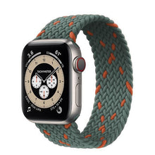 Load image into Gallery viewer, Braided Solo Loop For Apple Watch band 44mm 40mm 42mm 38mm Fabric Nylon Elastic Belt Bracelet iWatch Series 3 4 5 SE 6 Strap