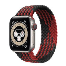 Load image into Gallery viewer, Braided Solo Loop For Apple Watch band 44mm 40mm 42mm 38mm Fabric Nylon Elastic Belt Bracelet iWatch Series 3 4 5 SE 6 Strap