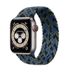 Load image into Gallery viewer, Braided Solo Loop For Apple Watch band 44mm 40mm 42mm 38mm Fabric Nylon Elastic Belt Bracelet iWatch Series 3 4 5 SE 6 Strap