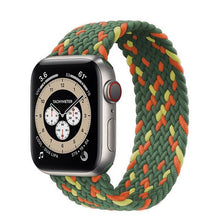 Load image into Gallery viewer, Braided Solo Loop For Apple Watch band 44mm 40mm 42mm 38mm Fabric Nylon Elastic Belt Bracelet iWatch Series 3 4 5 SE 6 Strap